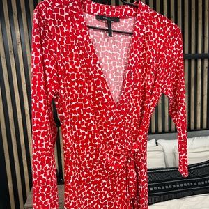 Animal printed dress.